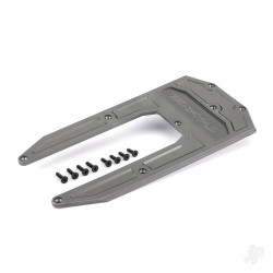 Traxxas Skidplate, chassis, gray (fits Sledge) 9623P