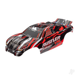 Traxxas Body, Rustler VXL, red (painted, decals applied) 3726