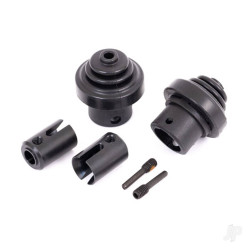 Traxxas Drive cup, front or rear (hardened steel) (for differential pinion gear) / driveshaft boots (2) / boot retainers (2) 9587
