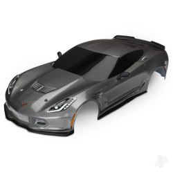 Traxxas Body, Chevrolet Corvette Z06, graphite (painted, decals applied) 8386A