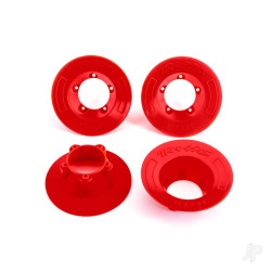 Traxxas Wheel covers, red (4) (fits #9572 wheels) 9569R