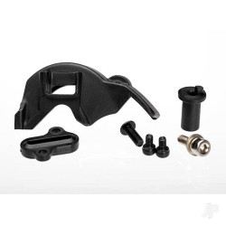 Traxxas Cover, gear / motor plate access cover / motor mount hinge post / 3x10mm CS with split and flat washers (1pc) / 2.5x4mm CS (2 pcs) / 3x8mm BCS (1pc) (for 550 motors) 7379R