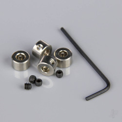 Dubro 3/32in Plated Brass Dura-Collars (2.3mm) (12 pcs per package) 596