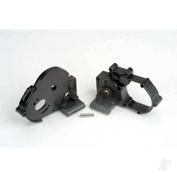 Traxxas Gearbox halves (left & right) (black) with idler gear shaft 3691