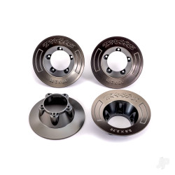 Traxxas Wheel covers, satin black chrome (4) (fits #9572 wheels) 9568A