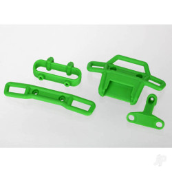 Traxxas Bumper, Front (1pc), Rear (1pc) / bumper support, Front (1pc), Rear (1pc) (Green) 7236A