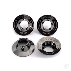 Traxxas Wheel covers, black chrome (4) (fits #9572 wheels) 9568T