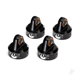 Traxxas Shock caps, aluminium (black-anodised), Fox shocks (4 pcs) 8456
