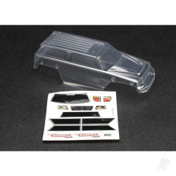Traxxas Body, 1:16 Summit (clear, requires painting) / grille, lights decal sheet 7211