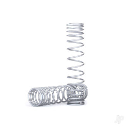 Traxxas Spring, shock, Front (silver) (GTR) (progressive, 0.833 rate, white stripe) (2 pcs) 8444X