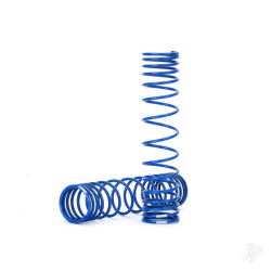 Traxxas Spring, shock, Front (Blue) (GTR) (progressive, 0.833 rate, white stripe) (2 pcs) 8444A