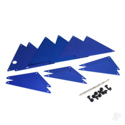 Traxxas Tube Chassis, inner panels, aluminium (Blue-anodised) (Front (2 pcs) / wheel well (4 pcs) / middle (4 pcs) / Rear (2 pcs)) 8434X