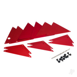 Traxxas Tube Chassis, inner panels, aluminium (Red-anodised) (Front (2 pcs) / wheel well (4 pcs) / middle (4 pcs) / Rear (2 pcs)) 8434R