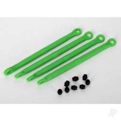 Traxxas Toe link, front & rear (molded composite) (green) (4) / hollow balls (8) 7138G