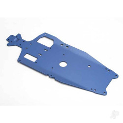 Traxxas Chassis, 6061-T6 aluminium (3mm) (anodised Blue) / adhesive foam pad (1pc) 5522
