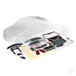 Traxxas Body, Cadillac CTS-V (clear, requires painting) / decal sheet (includes side mirrors, spoiler, & mounting hardware) 8391