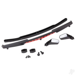 Traxxas Mirrors, side, black (left & right) / mirror retainers (2) / s 8388