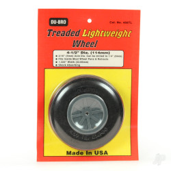 Dubro 4-1/2in diameter Treaded Light Wheel (1 per card) 450TL