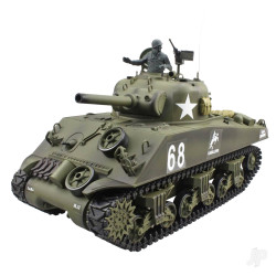 Henglong 1:16 US M4A3 Sherman with Infrared Battle System (2.4GHz + Shooter + Smoke + Sound) 3898-1B