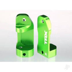 Traxxas Caster blocks, 30-degree, Green-anodised 6061-T6 aluminium (left & right) / suspension screw pin (2 pcs) 3632G