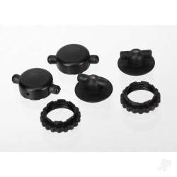 Traxxas Caps & spring retainers, GTR shocks (upper cap (2), upper retainer (2), lower retainer (2)) 6962