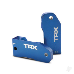 Traxxas Caster blocks, 30-degree, Blue-anodised 6061-T6 aluminium (left & right) / suspension screw pin (2 pcs) 3632A