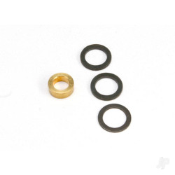 Traxxas Washer, 7x10x1.0 (2 pcs), 7x10x0.5 (1pc) black Steel (shims for flywheel spacing), washer, 5x8.2.8 brass (1pc) (shim for clutch bell spacing) for Revo Big Block Kit 5426