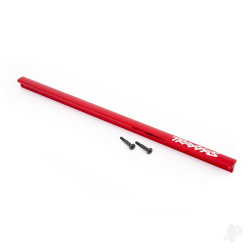 Traxxas Chassis brace (T-Bar), 6061-T6 aluminium (red-anodised) / 3x16 SS (2) (fits Sledge) 9523R
