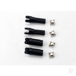 Traxxas Half shafts, left or right (internal splined half shaft (2 pcs) / external splined half shaft) (2 pcs)) / metal u-joints (4 pcs) 7050