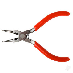 Excel 5in Spring Loaded Soft Grip Plier, Round Nose with Side Cutter (Carded) 55593
