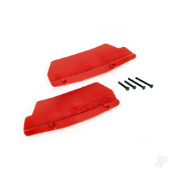 Traxxas Mud guards, rear, red (left and right) / 3x15 CCS (2) 9519R