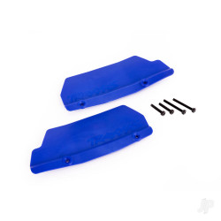 Traxxas Mud guards, rear, blue (left and right) / 3x15 CCS (2) 9519X
