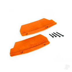 Traxxas Mud guards, rear, orange (left and right) / 3x15 CCS (2) 9519T