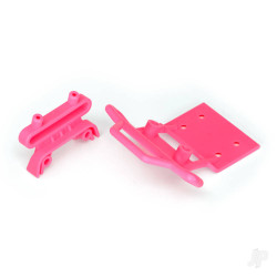 Traxxas Bumper, Front / bumper mount, Front / 4x23mm RM (2 pcs) / 3x10mm RST (2 pcs) (pink) 3621P