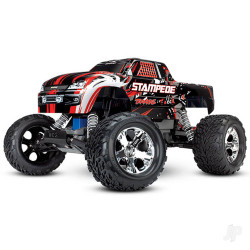 Traxxas Red Stampede 1:10 2WD RTR Electric Monster Truck (+ TQ 2-ch, XL-5, Titan 550) 36054-4-RED