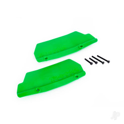 Traxxas Mud guards, rear, green (left and right) / 3x15 CCS (2) 9519G