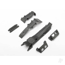 Traxxas Skidplate Set, Front (1pc) / Rear (1pc) / transmission (1pc) / steering servo guards (2 pcs) / steering servo cover plate (1pc) 7037