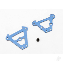 Traxxas Bulkhead tie bars, Front & Rear (Blue-anodised aluminium) / 2.5x6 CS (1pc) 7023