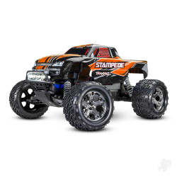 Traxxas Orange Stampede 1:10 2WD RTR Electric Monster Truck (+ TQ 2-ch, XL-5, Titan 550, 7-Cell NiMH, DC charger, LED lights) 36054-61-ORNG