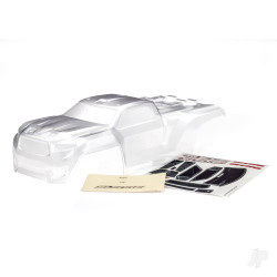 Traxxas Body, Sledge (clear, requires painting) / window, grille, lights decal sheet 9511