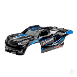 Traxxas Body, Sledge, blue / window, grille, lights decal sheet (assembled with front & rear body mounts and rear body support for clipless mounting) 9511A