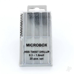 Modelcraft Microbox Drill Set 0.3-1.6mm (20) (PDR4001) SHSPDR4001