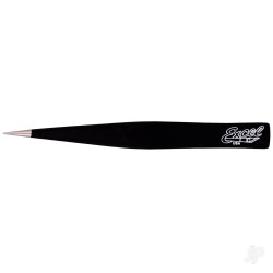 Excel Hollow Handle Ultra Fine Point Tweezers, Black (Carded) 30422