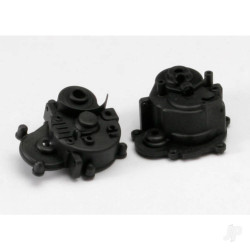 Traxxas Gearbox halves (Front & Rear) / rubber access plug / shift detent ball / spring / 4mm GS / shift shaft seal, glued 5391R