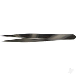 Excel 4.75in Sharp Pointed Stainless Steel Tweezers (Carded) 30412