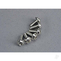 Traxxas Motor screws (3x8mm washerhead machine) (6 pcs) 3185