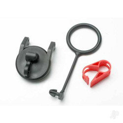 Traxxas Pull ring, fuel Tank cap (1pc) / engine shut-off clamp (1pc) 5367