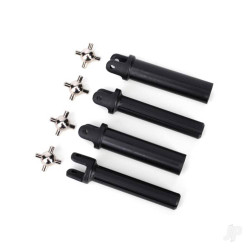 Traxxas Half shafts, heavy duty (external splined (2 pcs) / internal splined (2 pcs)) / metal u-joints (4 pcs) 6850X