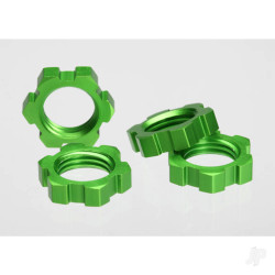 Traxxas Wheel nuts, splined, 17mm (Green-anodised) (4 pcs) 5353A