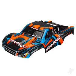 Traxxas Body, Slash 4X4, orange and Blue (painted, decals applied) 6844